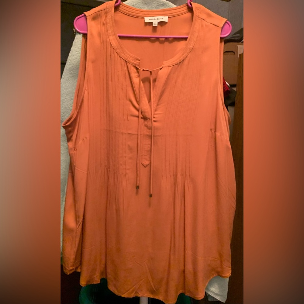 Rose & Olive Warm Tan Top